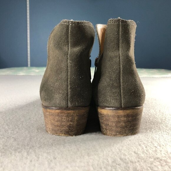 Splendid Gray Suede Side Zip Hamptyn Ankle Boots - Picture 7 of 9